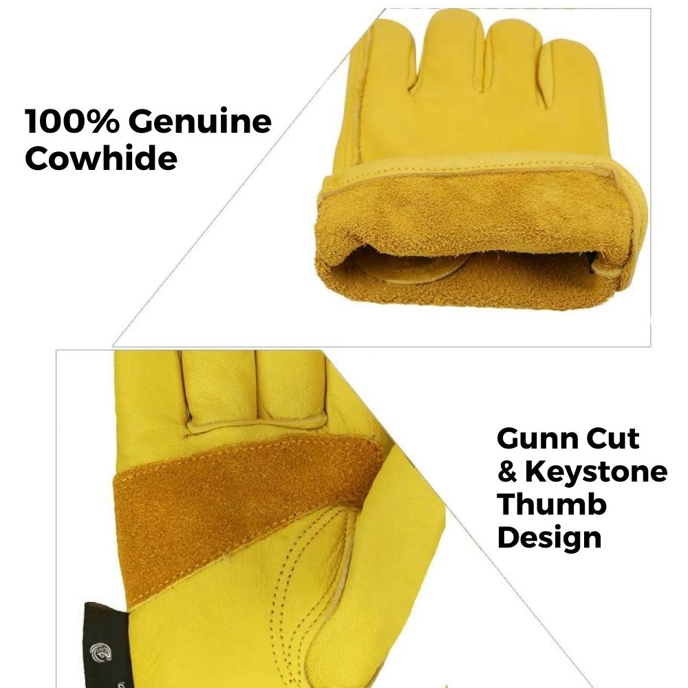 Leather Gardening Gloves: l-large: image 3