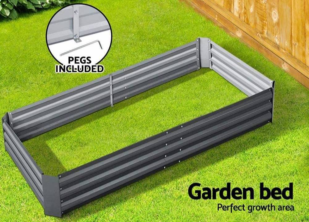 Metal Raised Garden Bed: 210cm x 90cm x 30cm: image 2