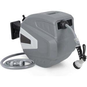 Wall Mounted Water Hose Reel | Retractable Garden Hose Reel | Automatic Rewind Hose